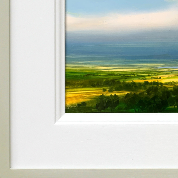 Blue Sky Breaks by Harry Brioche, original painting, detail
