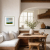 Blue Sky Breaks by Harry Brioche, original painting, in room
