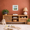 Blue Sky Breaks by Harry Brioche, original painting, in room