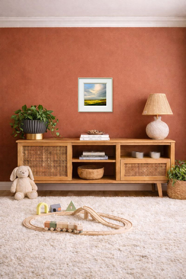 Fields Of Gold by Harry Brioche, original painting, in room