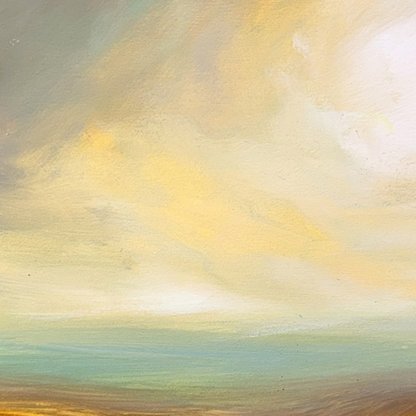 Gleaming Bright by Harry Brioche, original painting, detail
