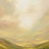 Illuminated Hills by Harry Brioche, original painting, detail