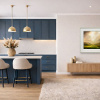 Illuminated Hills by Harry Brioche, original painting, in room