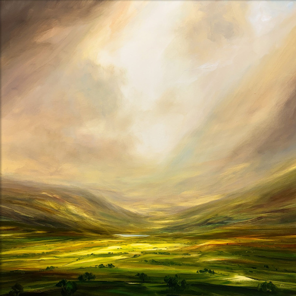 Illuminated Hills by Harry Brioche, original painting