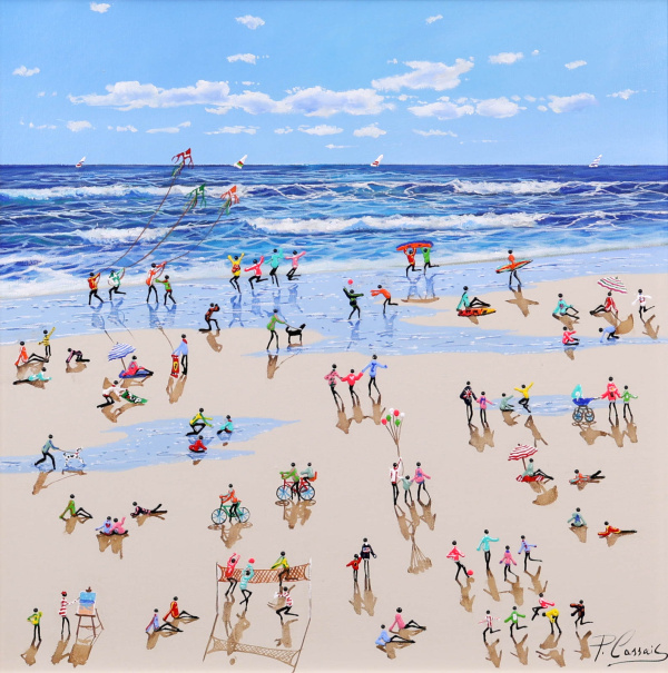 Beach Day Stories by Paola Cassais, original painting