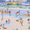 Summer Gathering by Paola Cassais, original painting, detail