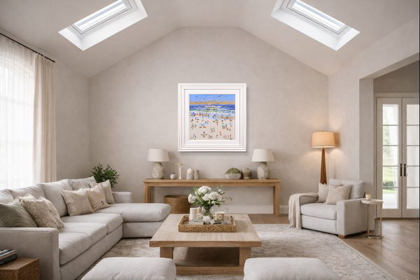 Summer Gathering by Paola Cassais, original painting, in room