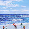 Seaside Whispers by Paola Cassais, original painting, detail