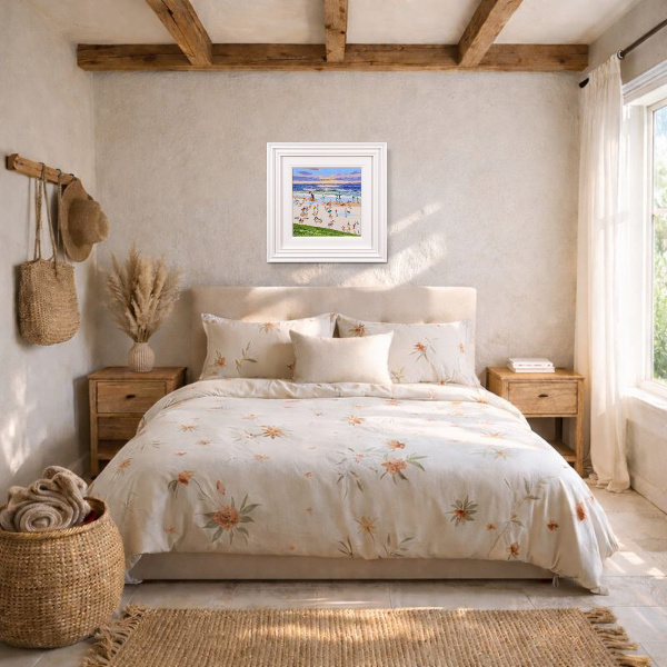 By the Water’s Edge by Paola Cassais, original painting, in room