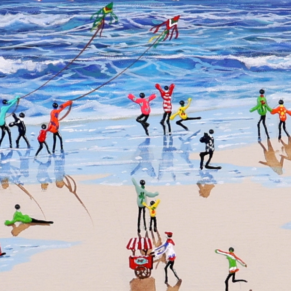 Carefree Days by Paola Cassais, original painting, detail