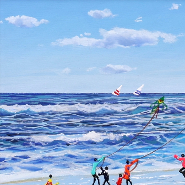 Carefree Days by Paola Cassais, original painting, detail