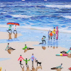 Barefoot Afternoon by Paola Cassais, original painting, detail