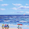 Barefoot Afternoon by Paola Cassais, original painting, detail