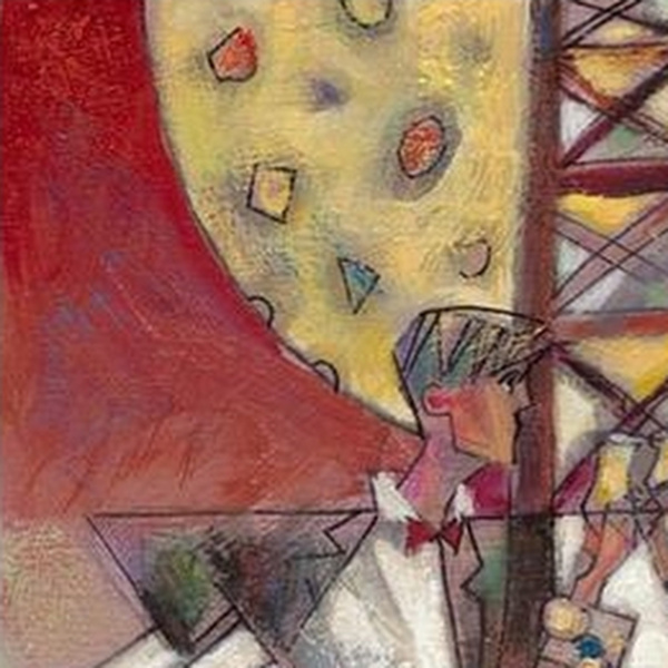 Champagne Break by Andrei Protsouk, limited edition print, detail