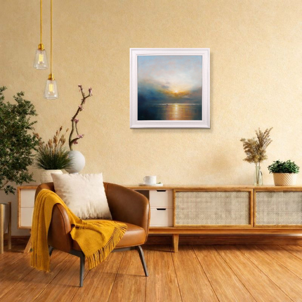 Let’s Head Home by Ben Payne, original painting, in room