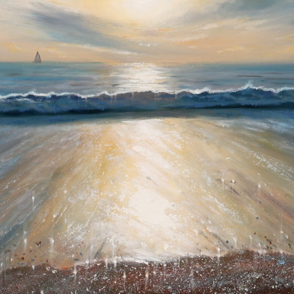 Along The Southern Shore by Ben Payne, original painting, detail