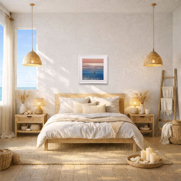 Travels Afar by Ben Payne, original painting, in room