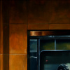 Checking In by Ben Payne, original painting, detail
