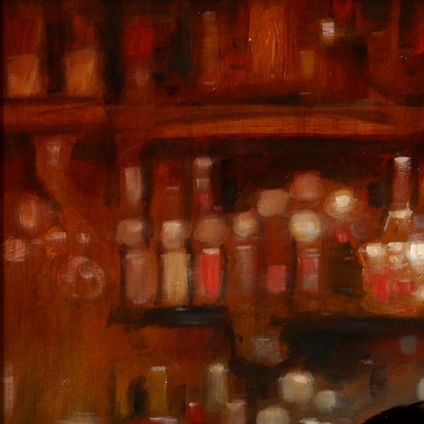 Left To Choose by Ben Payne, original painting, detail