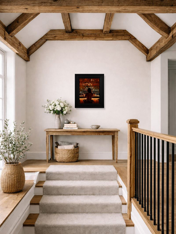 Left To Choose by Ben Payne, original painting, in room