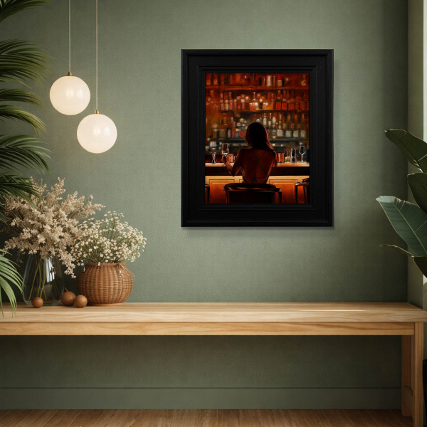 Left To Choose by Ben Payne, original painting, in room