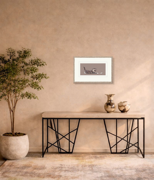 The Feather by Nicky Litchfield, limited edition print, in room