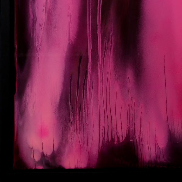 Pink Aurora by Ana Ortiz, original painting, detail