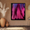 Pink Aurora by Ana Ortiz, original painting, in room