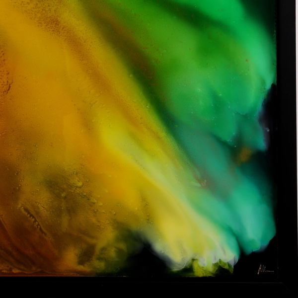 Halcyon Light Storm by Ana Ortiz, original painting, detail