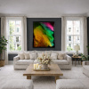 Halcyon Light Storm by Ana Ortiz, original painting, in room