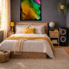 Halcyon Light Storm by Ana Ortiz, original painting, in room