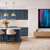 Aurora Waterfall by Ana Ortiz, original painting, in room
