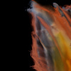 Lava Fall by Ana Ortiz, original painting, detail