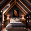 Lava Fall by Ana Ortiz, original painting, in room
