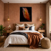 Lava Fall by Ana Ortiz, original painting, in room