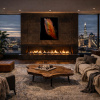 Lava Fall by Ana Ortiz, original painting, in room