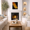 Solar Flare by Ana Ortiz, original painting, in room
