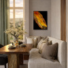 Solar Flare by Ana Ortiz, original painting, in room