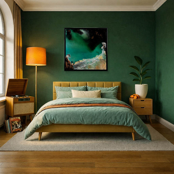 Praia De Lagos by Ana Ortiz, original painting, in room