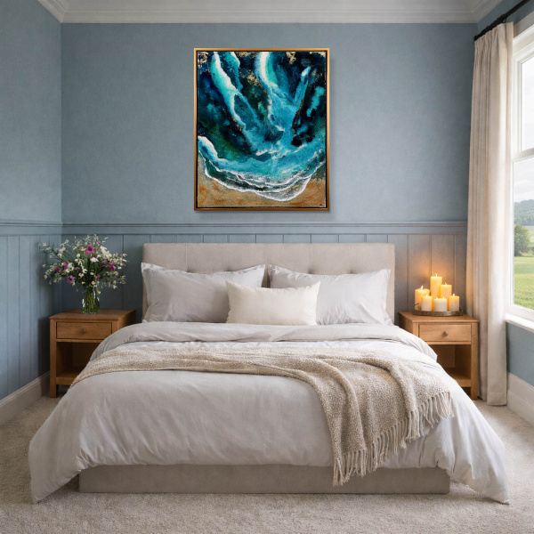 Grandes Playas Fuerteventura by Ana Ortiz, original painting, in room