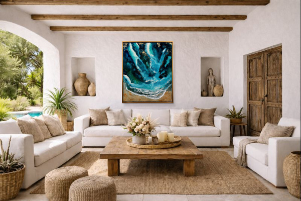 Grandes Playas Fuerteventura by Ana Ortiz, original painting, in room