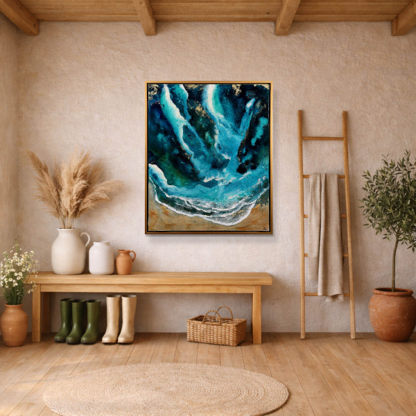 Grandes Playas Fuerteventura by Ana Ortiz, original painting, in room
