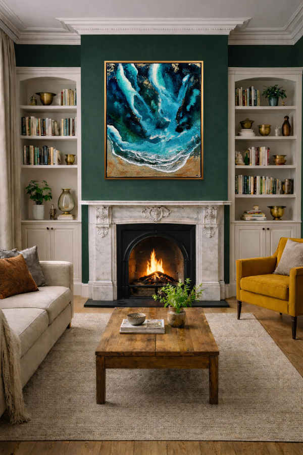 Grandes Playas Fuerteventura by Ana Ortiz, original painting, in room