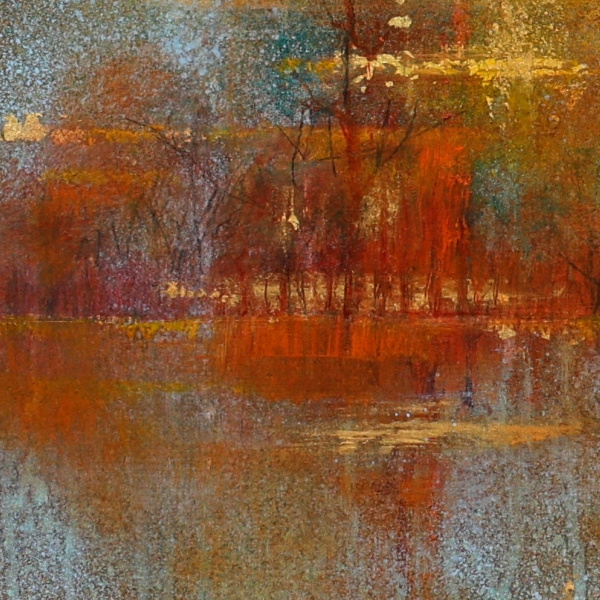 Another Day IV by Hiroko Lewis, original painting, detail