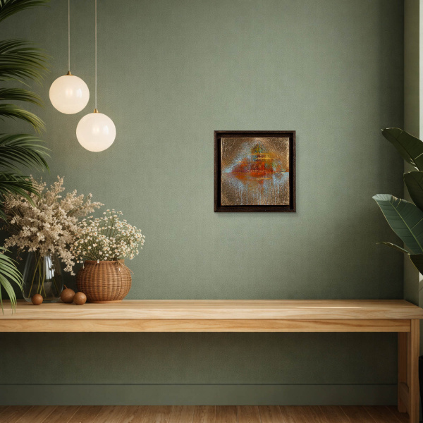 Another Day IV by Hiroko Lewis, original painting, in room