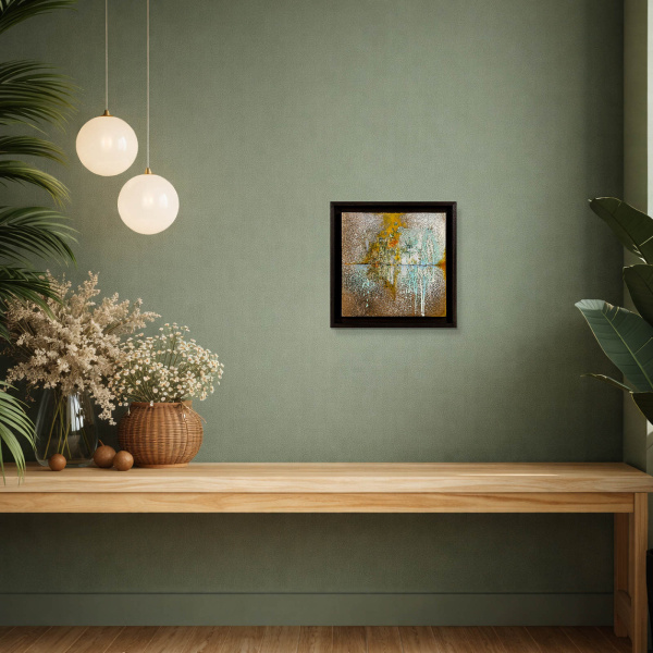 Lucent by Hiroko Lewis, original painting, in room