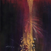 Night Wisteria IV (Diptych) by Hiroko Lewis, original painting, detail