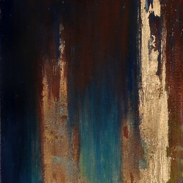 Night Wisteria VI by Hiroko Lewis, original painting, detail