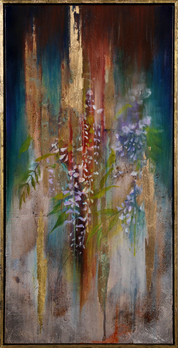 Night Wisteria VI by Hiroko Lewis, original painting