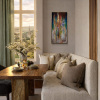Night Wisteria VI by Hiroko Lewis, original painting, in room